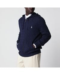 Polo Ralph Lauren - Cotton Cable-Knit Zip-Up Cardigan - Lyst