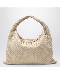 Bottega Veneta - Hop Large Shoulder Bag Ecru In Suede - Lyst