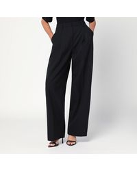Thelatest - Wide-Leg Wool Blend Trousers - Lyst