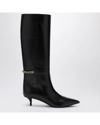 Gucci - High Leg Pointed Toe Boot With Chain Detail - Lyst