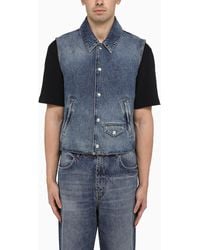 Givenchy - Washed-out Denim Waistcoat - Lyst