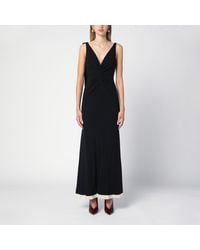 Victoria Beckham - Viscose Blend Long Dress - Lyst