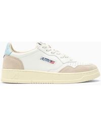 Autry - Medalist Sneakers In White/light Blue And Suede - Lyst