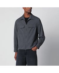 Santaniello - Wool-Blend Zip-Up Jacket - Lyst