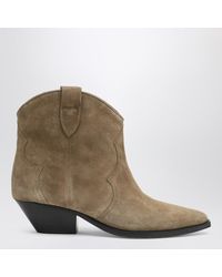 Isabel Marant - Stivaletto cowboy dewina beige in suede - Lyst