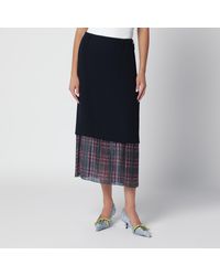 Dries Van Noten - Midi Skirt With Check Insert - Lyst