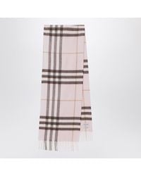 Burberry - Cashmere Scarf With Check Pattern - Lyst
