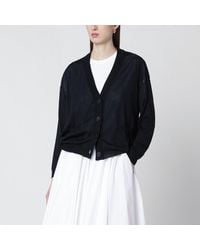 Roberto Collina - Navy Wool Cardigan - Lyst