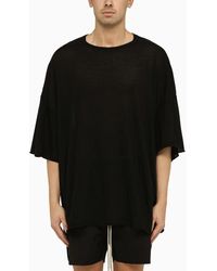 Rick Owens - T-shirt over nera in cotone - Lyst
