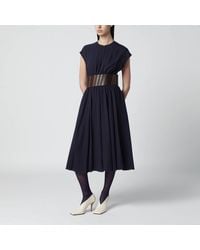Alaïa - Midi Dress With Belt - Lyst