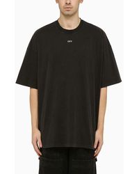 Off-White c/o Virgil Abloh - T-shirt nera con stampa caravaggio mary - Lyst