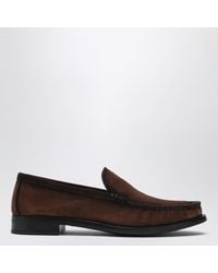 Prada - Suede Leather Loafers - Lyst
