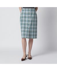Prada - Ottanio Pencil Skirt With Check Pattern - Lyst