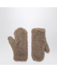Max Mara - Dark Teddy Gloves - Lyst
