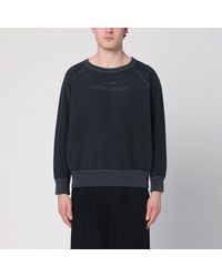 Maison Margiela - Schwarzes Ausgewaschenes Sweatshirt Aus Baumwolle Mit Logo - Lyst