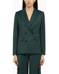 Amiri - Forest Green Double Breasted Jacket In Wool - Lyst