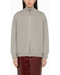 Gucci - Light Melange Knitted Zip/cardigan Sweatshirt - Lyst