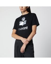 Isabel Marant - Zewel Logo Short-Sleeve Linen T-Shirt - Lyst