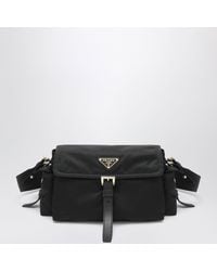 Prada - Borsa explore medium in re-nylon nera - Lyst