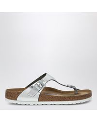 Birkenstock - Gizeh Birko-flor Flip-flops Silver - Lyst