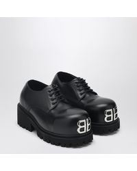 Balenciaga Bloc Rim Logo-embellished Leather Derby Shoes in Balenciaga Bloc Rim Logo-embellished Leather Derby Shoes in