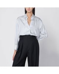 Max Mara - Oversized Striped Silk Shirt - Lyst