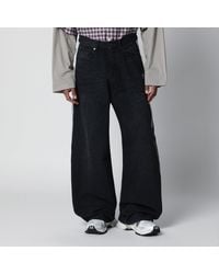 Balenciaga - Denim Trousers With Dark And Trims - Lyst