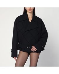 ジャケット NAMACHEKO Regiment black jacket in silk blend svrn-exclusive-ipstone-bomber-