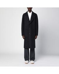 Harris Wharf London - Cappotto monopetto antracite in lana - Lyst