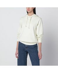 A.P.C. - Ecru Sweatshirt With Logo Print - Lyst