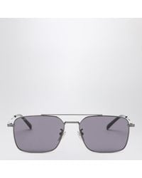 Gucci - Ruthenium Colored Sunglasses With Bridge - Lyst