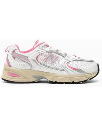New Balance - Sneaker bassa mr530 bianca/rosa - Lyst