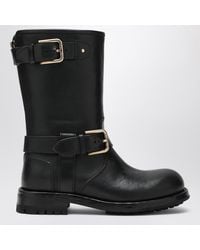Dolce & Gabbana - Leather Boot With Buckles - Lyst