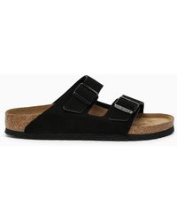 Birkenstock - Slide Arizona Schwarzes Wildleder - Lyst