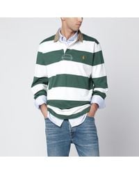 Polo Ralph Lauren - Cream Striped Classic Fit Polo Shirt - Lyst