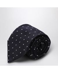 Destin - Cravatta A Pois Blu/Bianca - Lyst