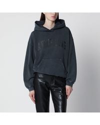 Anine Bing - Washed Hoodie With Distressing - Lyst