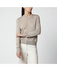 The Row - Pull Ondre En Cachemire Et Soie Taupe - Lyst