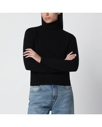Ami Paris - Maglia Dolcevita Nera - Lyst