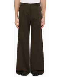 Dolce & Gabbana - Flared Cotton Trousers - Lyst