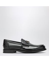 Prada - Brushed Leather Moccasins - Lyst