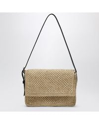 Manebí - Raffia And Leather Shoulder Bag - Lyst