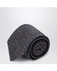 Ferragamo - Marine/ Polka-Dot Silk Tie - Lyst
