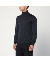 Roberto Collina - Anthracite Wool Turtleneck Sweater - Lyst