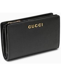 Gucci - Leather Wallet With Zip And Logo - Lyst