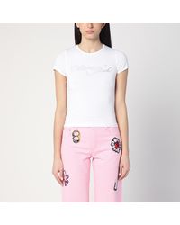 Marc Jacobs - T-Shirt With Logo And Micro Crystals - Lyst