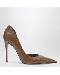 Paris Texas - Vera 105 Coffee-Colored Pumps With Python-Effect - Lyst