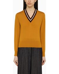 Dries Van Noten - Yellow Ochre Wool Sweater - Lyst