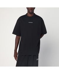 Balenciaga - Schwarzes New Back Medium Fit T-Shirt - Lyst