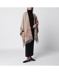 Max Mara - Jacquard Poncho With Fringes - Lyst